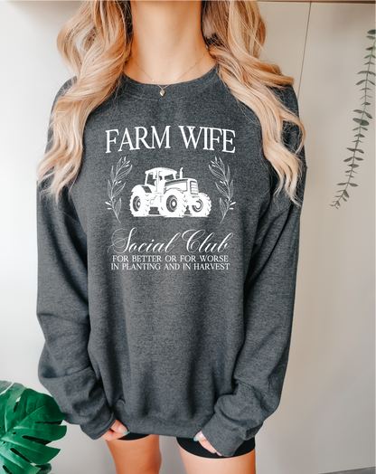 Farm Wife Social Club Unisex Crewneck | Farm Apparel | Prairie Clothing