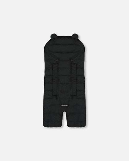 Couverture douillette noire pour siège auto et poussette