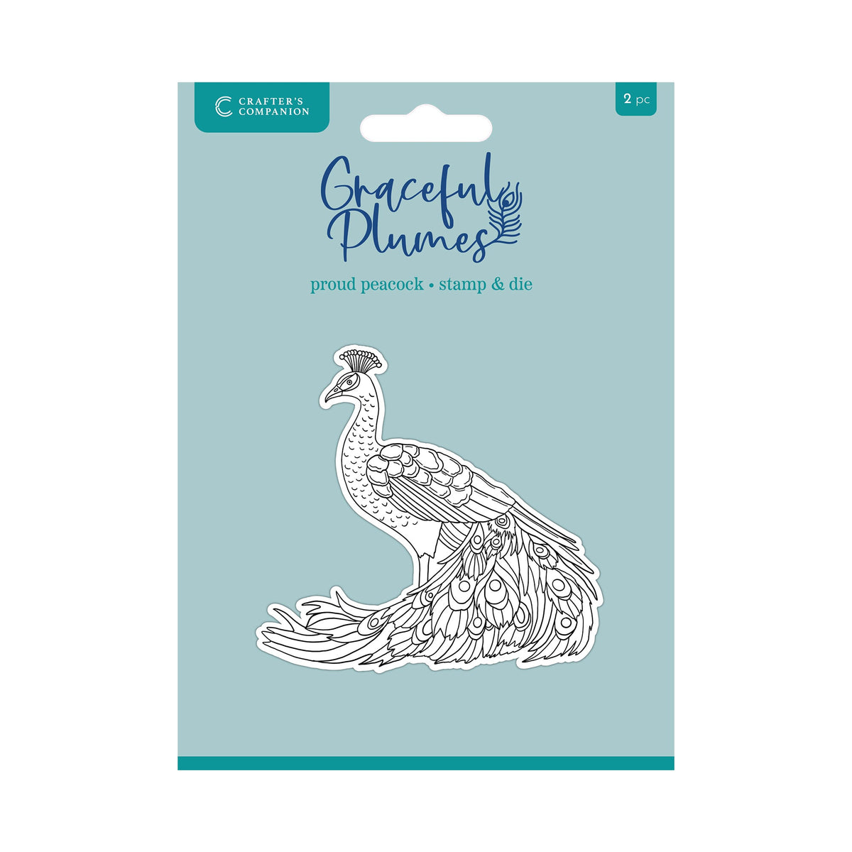 Graceful Plumes Stamp & Die - Proud Peacock 