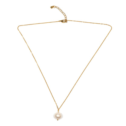 Collier perle unique - Plaqué or