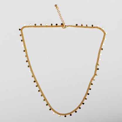 Disc Chain Necklace - Gold Plate