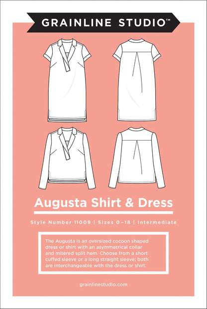 Chemise et robe Augusta de Grainline Studio – Tailles 0 - 18 Bonnets B - C
