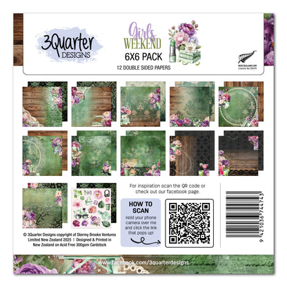 Pack de papier 6x6 "Girls Weekend" de 3Quarter Designs