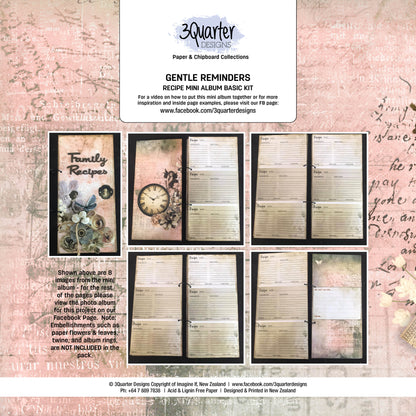 Kit de base mini album 3Quarter Designs Gentle Reminders