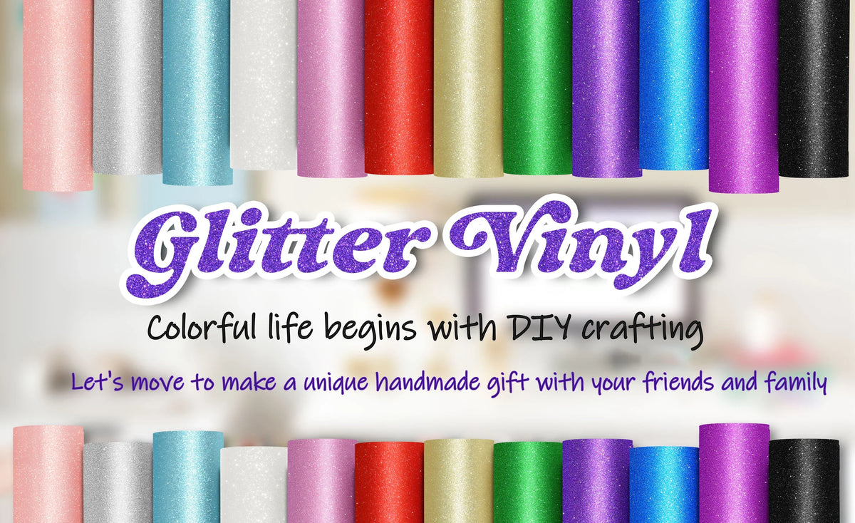 Vinyle adhésif à paillettes TeckWrap - Bleu pervenche | Durable et facile à découper | Parfait pour les projets d'artisanat !