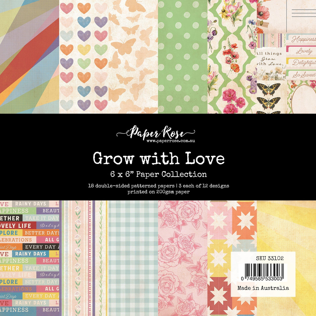 Collection de papiers "Grow with Love" 6x6 (33102)