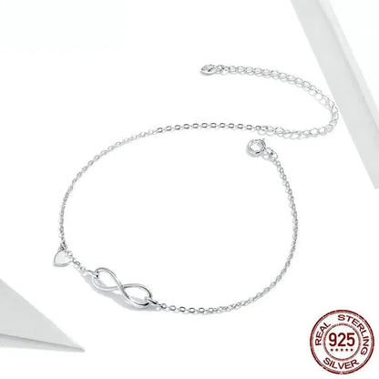 The Endless Summer 925 Sterling Silver Infinity Anklet