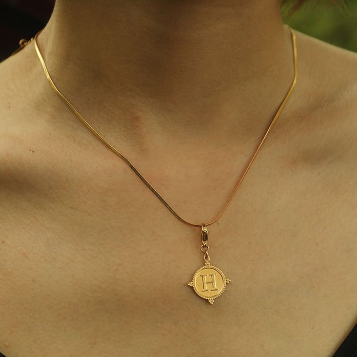 Gold Ornate Alphabet Letter Charms (A–Z) for Necklaces & Bracelets