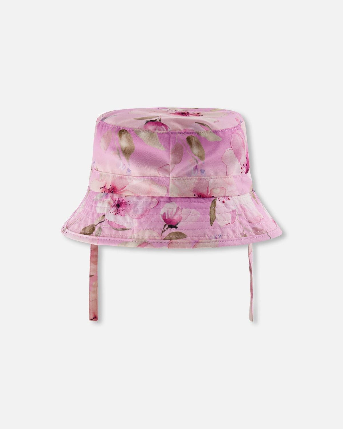 Chapeau de plage à motif floral violet