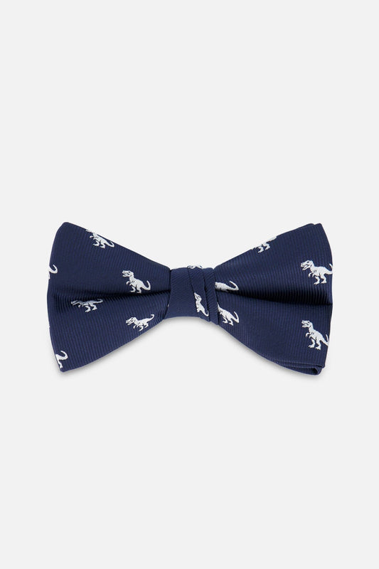 Bow Tie Blue Dino Print