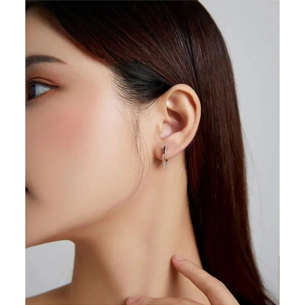 925 Sterling Silver Starlike Earrings - Minimalist Star Shape Ear Buckle for Women - Fashion jewelry SCE1136