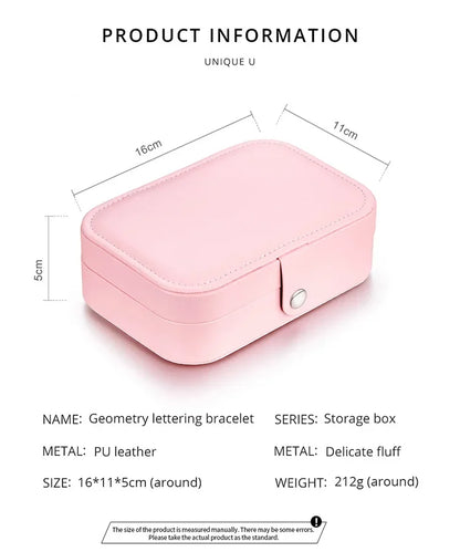 Treasure Keeper: Pink Pu Leather Jewelry Box For Rings, Necklaces & More