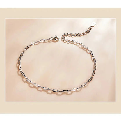 925 Sterling Silver Gold Cable Chain Bracelet