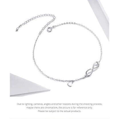 The Endless Summer 925 Sterling Silver Infinity Anklet