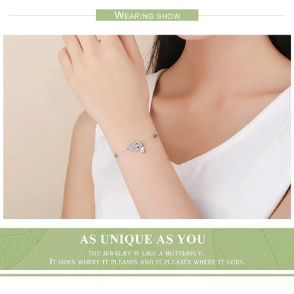 Sterling Silver Blue Evil Eye Charm Bracelet – Lobster Clasp