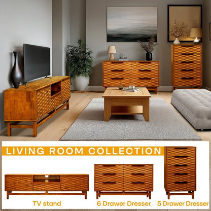 Commode Acacia Elara à 6 tiroirs pour des solutions de rangement élégantes