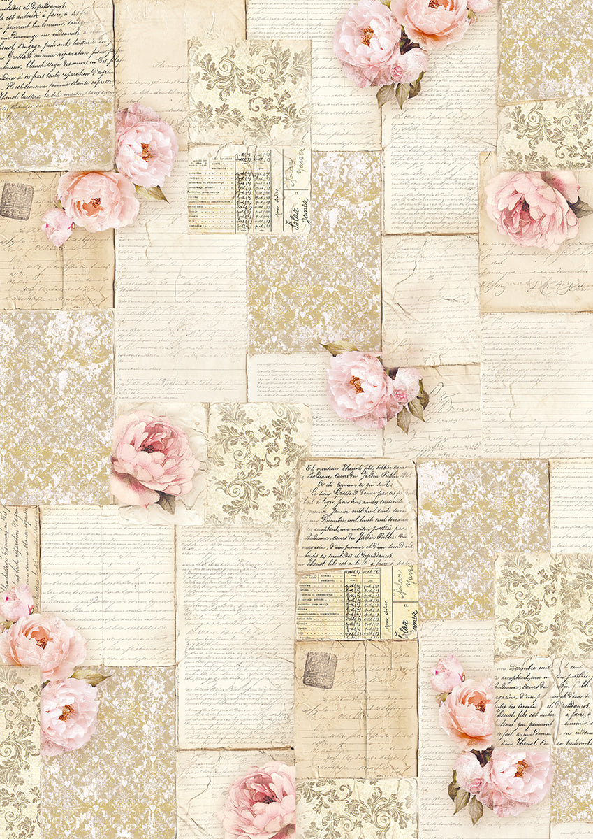 Papier de soie A4 6 pièces Un amour intemporel