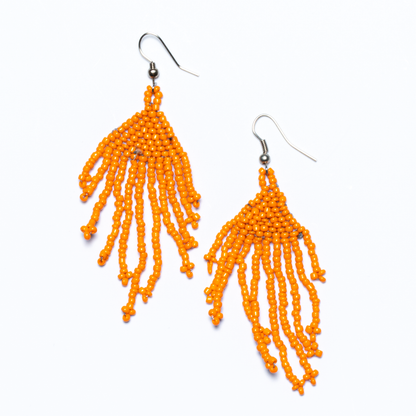 Boucles d'oreilles pendantes perlées