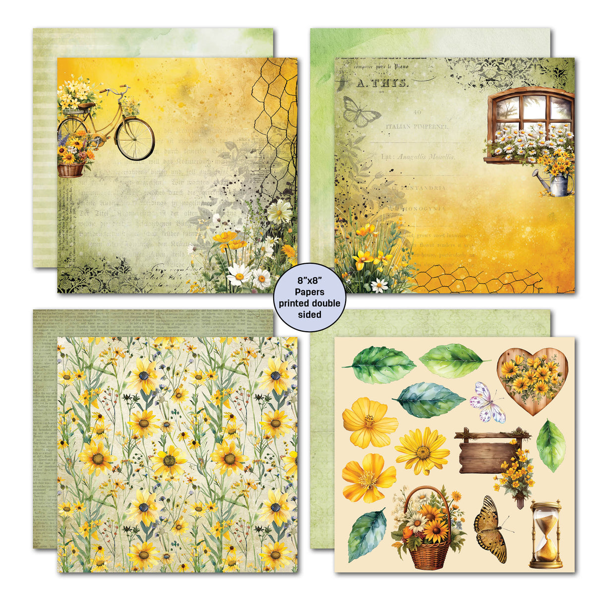 3Quarter Designs Hey Buttercup 8x8 Paper Pack