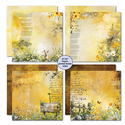 3Quarter Designs Hey Buttercup Papier Design 30x30cm & Set de Diecuts