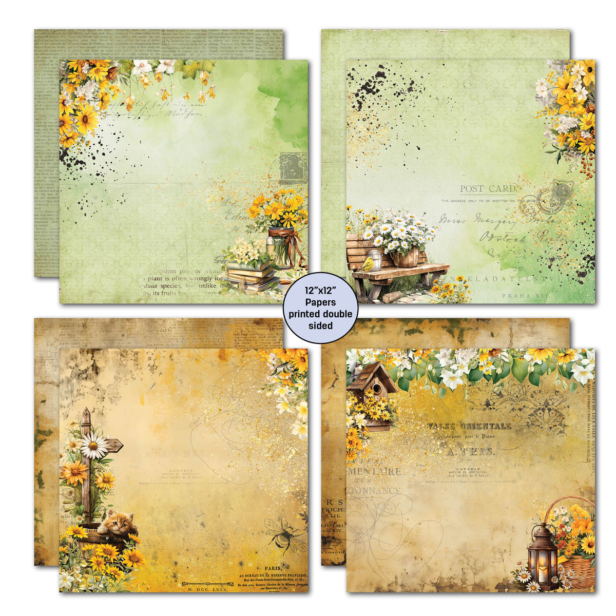 3Quarter Designs Hey Buttercup Papier Design 30x30cm & Set de Diecuts