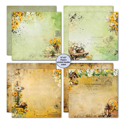 3Quarter Designs Hey Buttercup Papier Design 30x30cm & Set de Diecuts