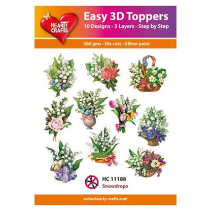 Hearty Crafts Embells 3D Faciles Perce-neiges