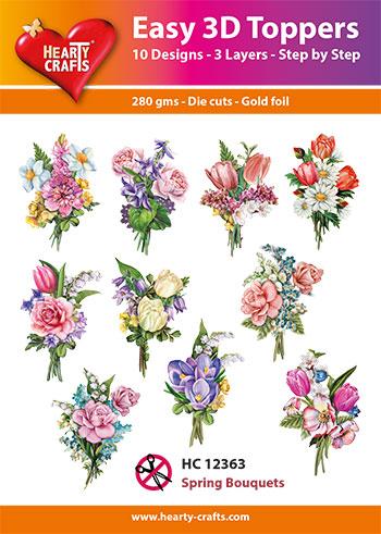 Toppers 3D faciles - Bouquets printaniers