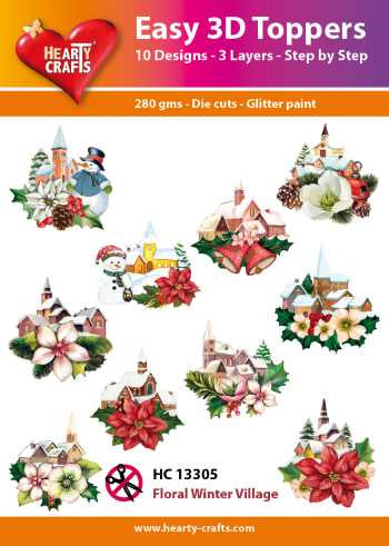 Hearty Craft Topper 3D Facile Motifs Floraux Hivernaux