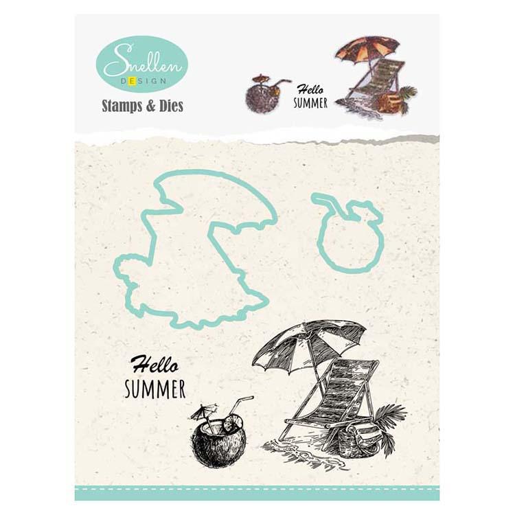 Coffret de découpes et tampons – Chaise de vacances