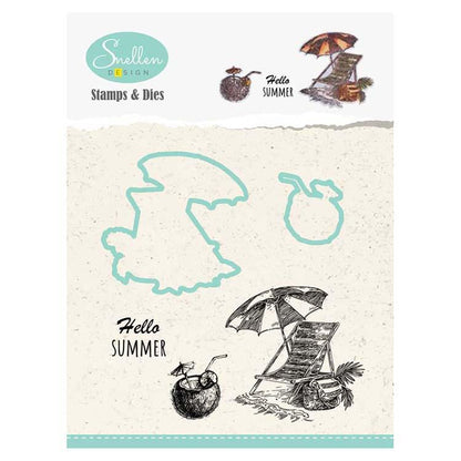 Coffret de découpes et tampons – Chaise de vacances