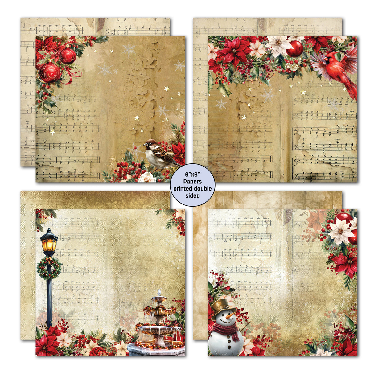 3Quarter Designs Holly Jolly 6x6 Paper Pack