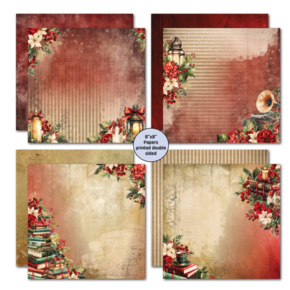 Pack de papier 3Quarter Designs Holly Jolly 20x20 cm
