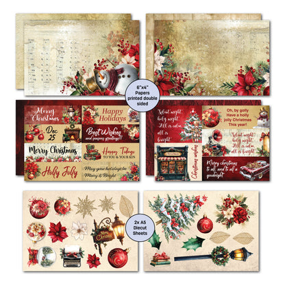 Lot de cartes 6x4 Holly Jolly 3Quarter Designs