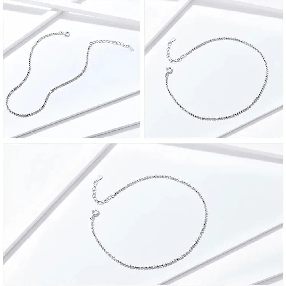 The Essential 925 Sterling Silver Charm Anklet