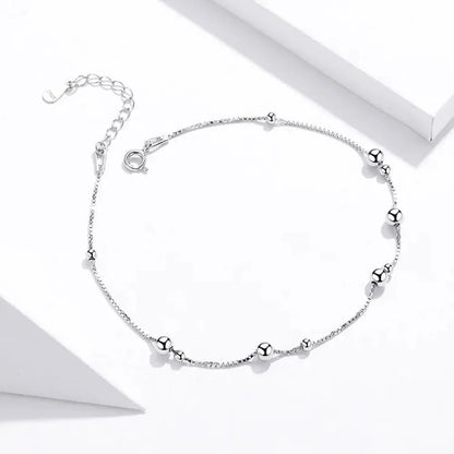 The Minimalist 925 Sterling Silver Bead Anklet