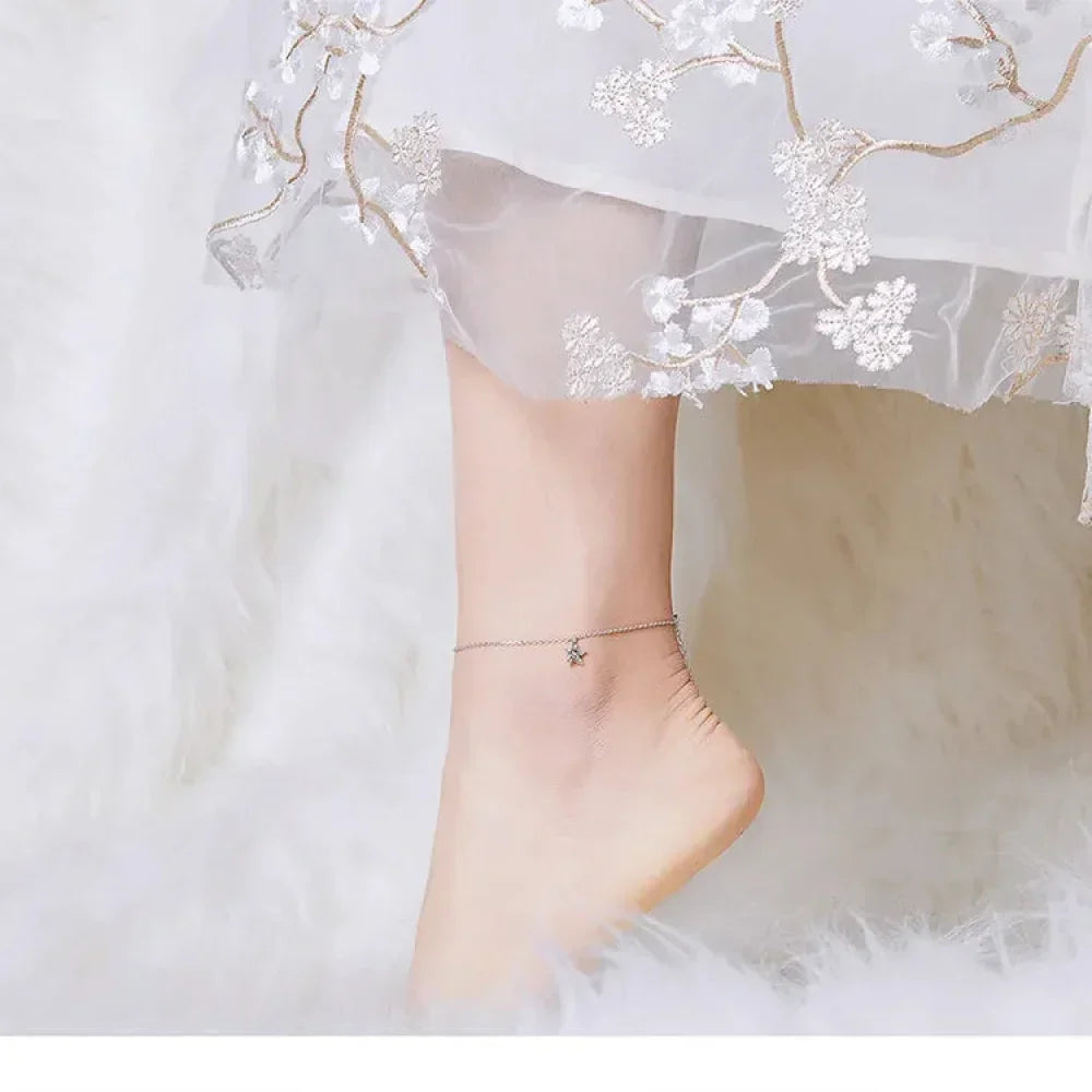 The Celestial 925 Sterling Silver Star Anklet