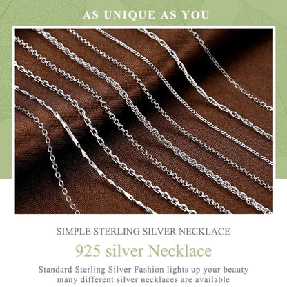 Timeless Elegance: 925 Sterling Silver Adjustable Necklace Chain For Women