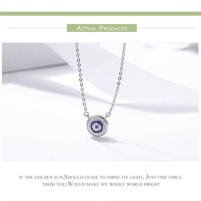 Guardian Evil Eye Sterling Silver Pendant Necklace