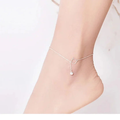 The Whimsical Cat & Bell 925 Sterling Silver Anklet