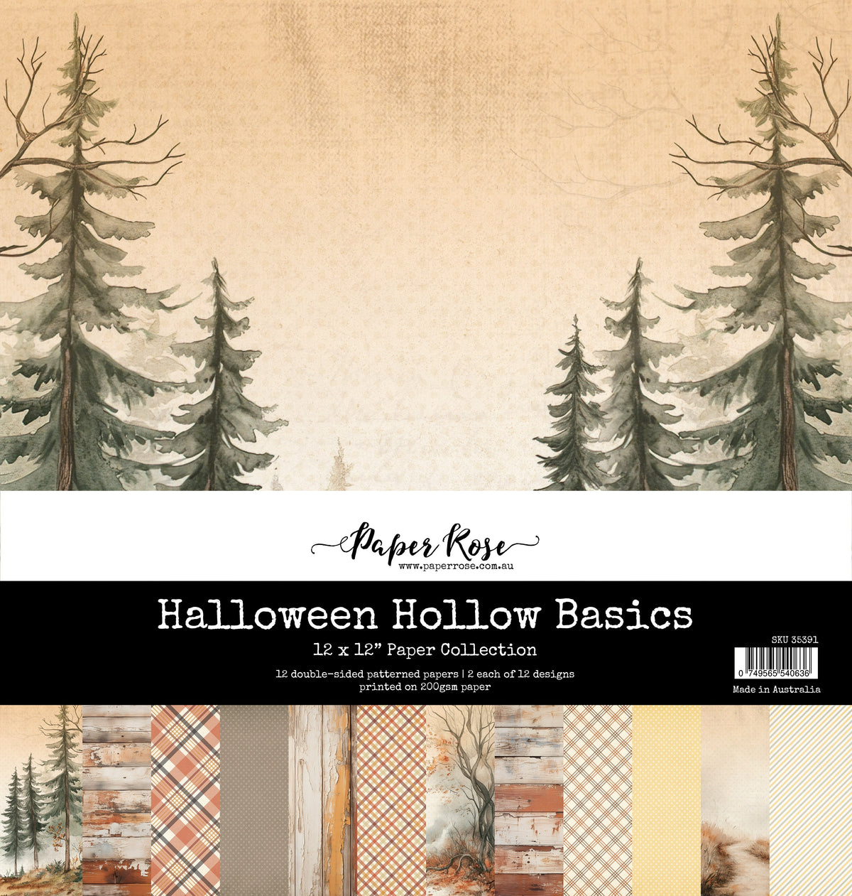 Collection de papiers Halloween Hollow Basics 30x30 cm 35391