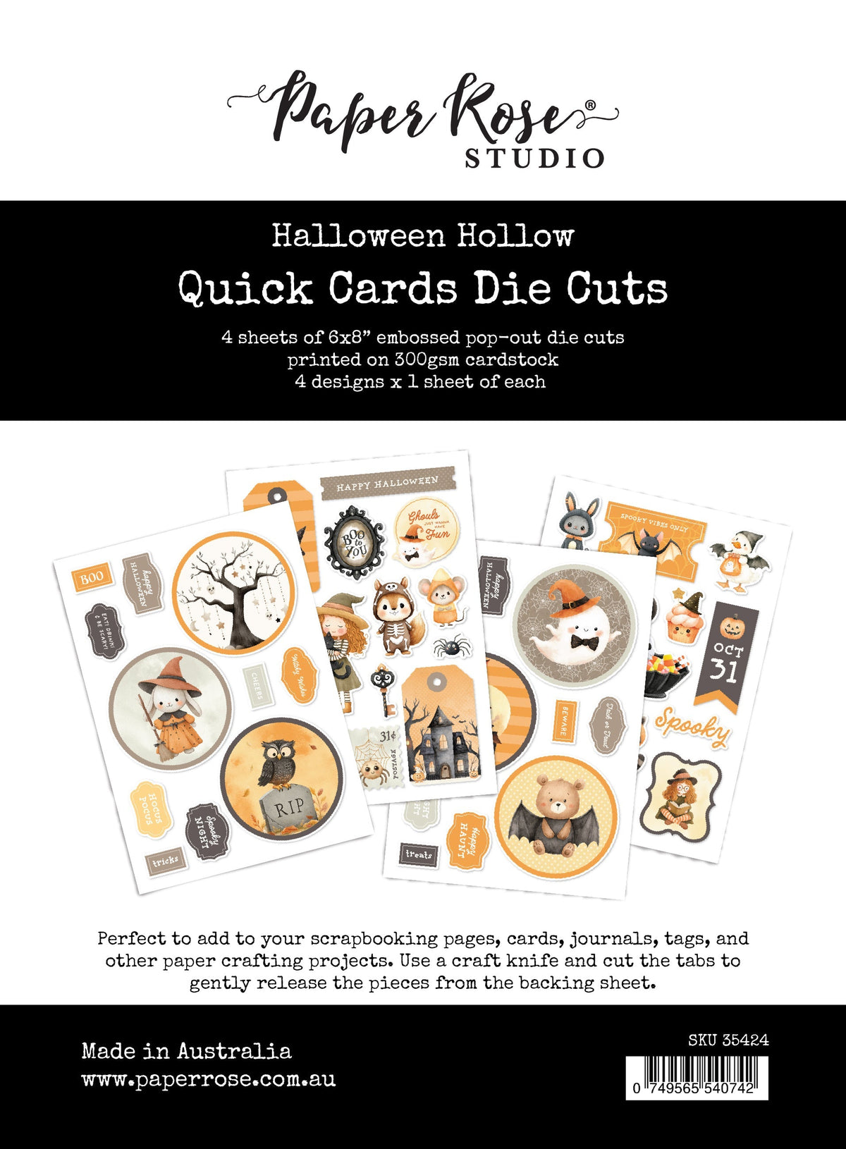 Halloween Hollow Cartes prédécoupées rapides 35424