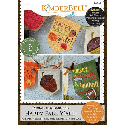 Bannières et fanions Kimberbell : Joyeux automne à tous
