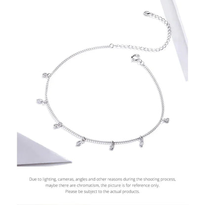 The Minimalist 925 Sterling Silver Tassel Anklet