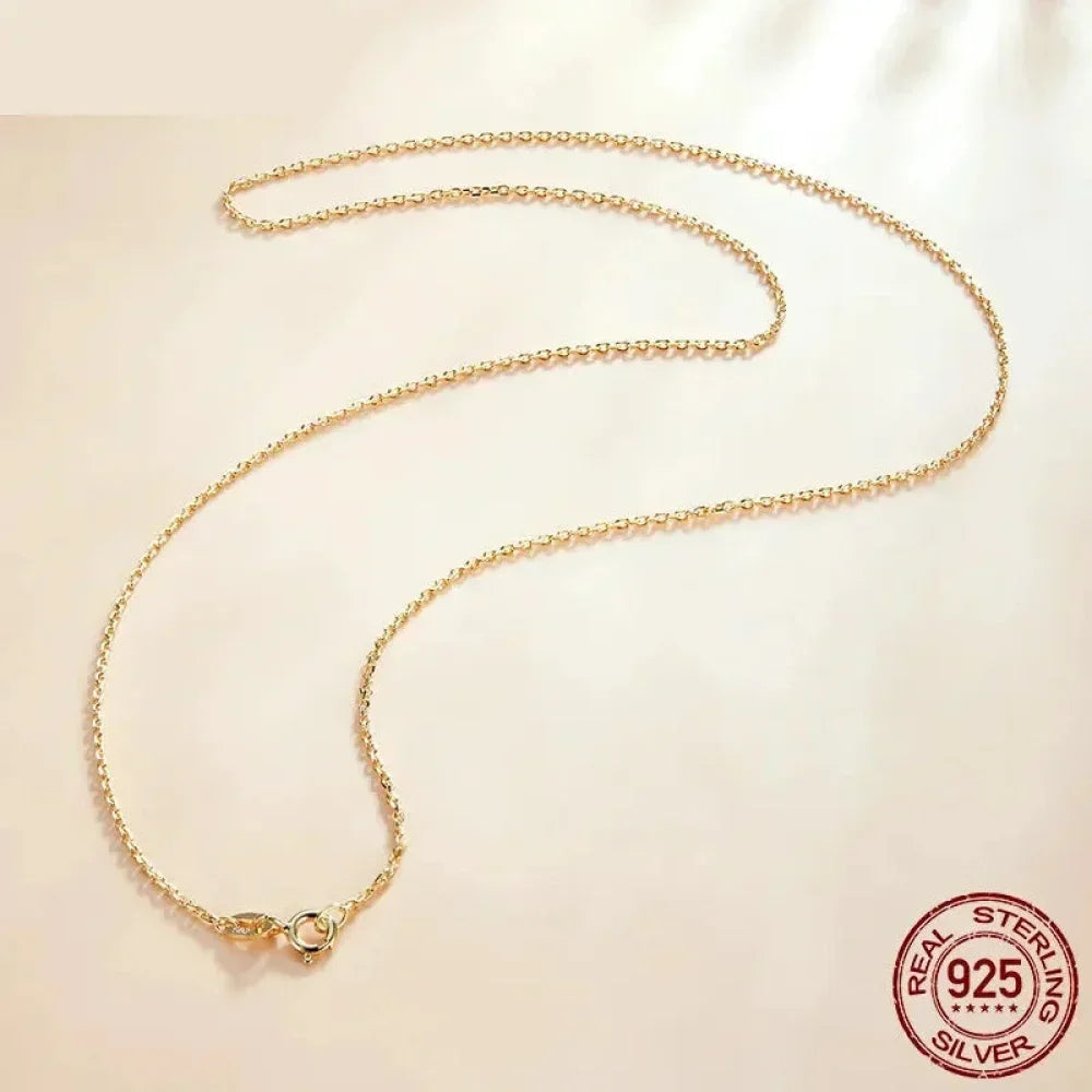 Timeless Elegance: 925 Sterling Silver Adjustable Necklace Chain For Women