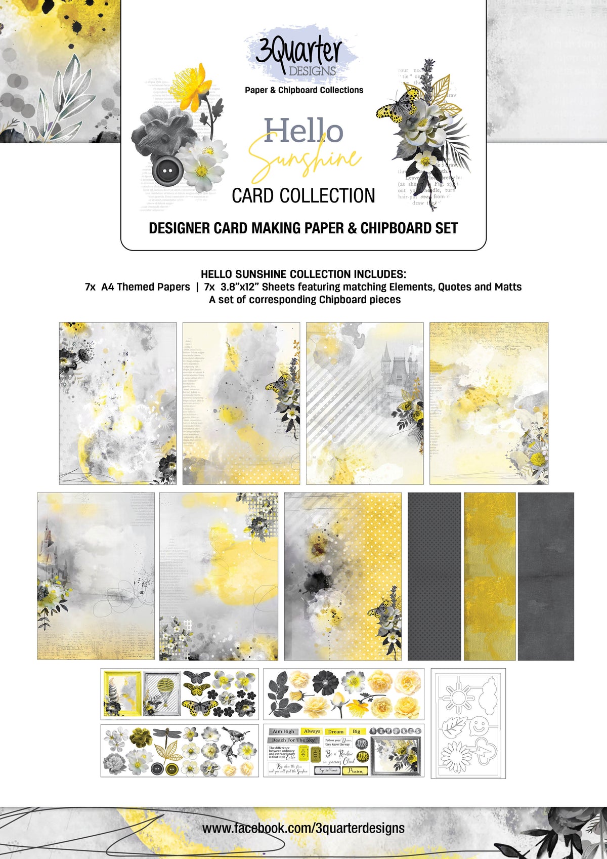 Collection de cartes Hello Sunshine de 3Quarter Designs