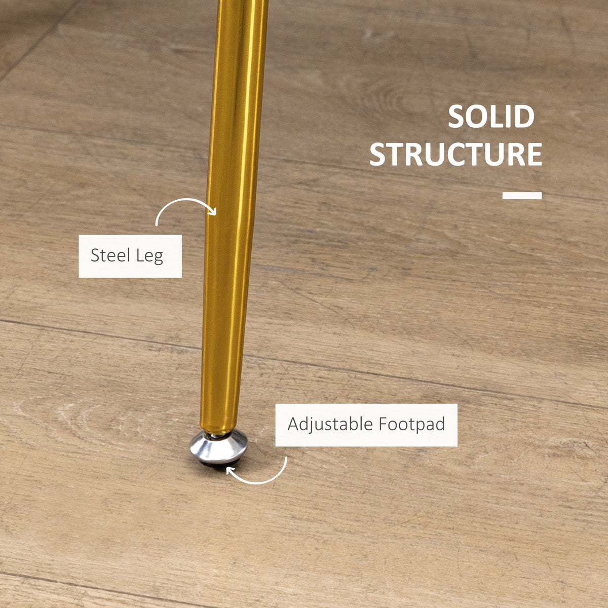 Chaises de salle à manger modernes Lux avec dossier rembourré - Lot de 2 - Blanc crème