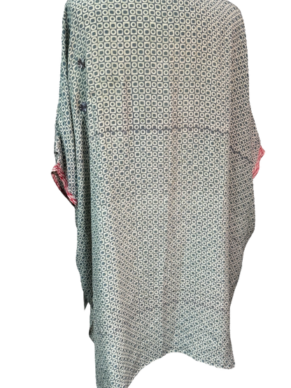 PRC7467 Avatar Pure Silk Short Kaftan Tunic with Slits