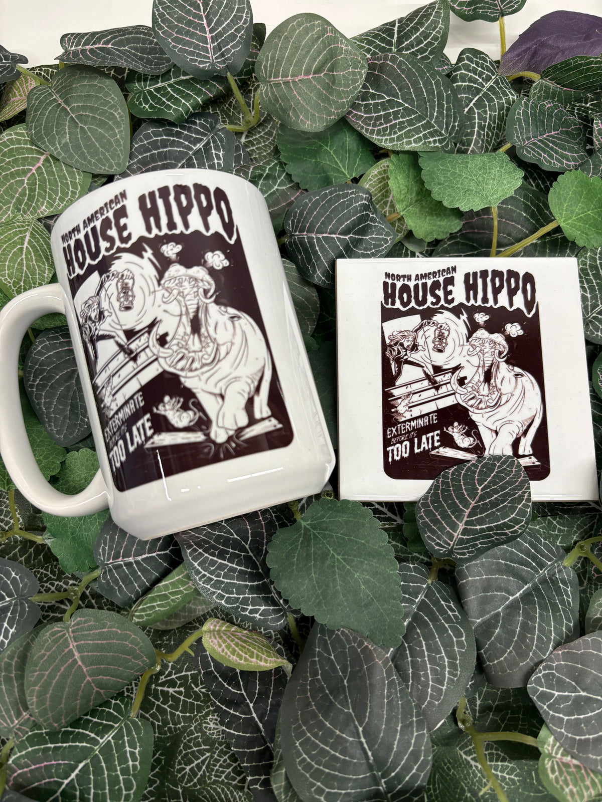 Sous-verre Hippopotame domestique