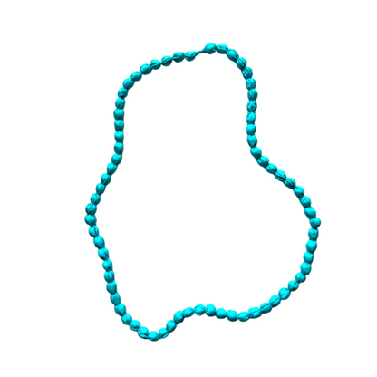 Collier simple en tissu avec perle
